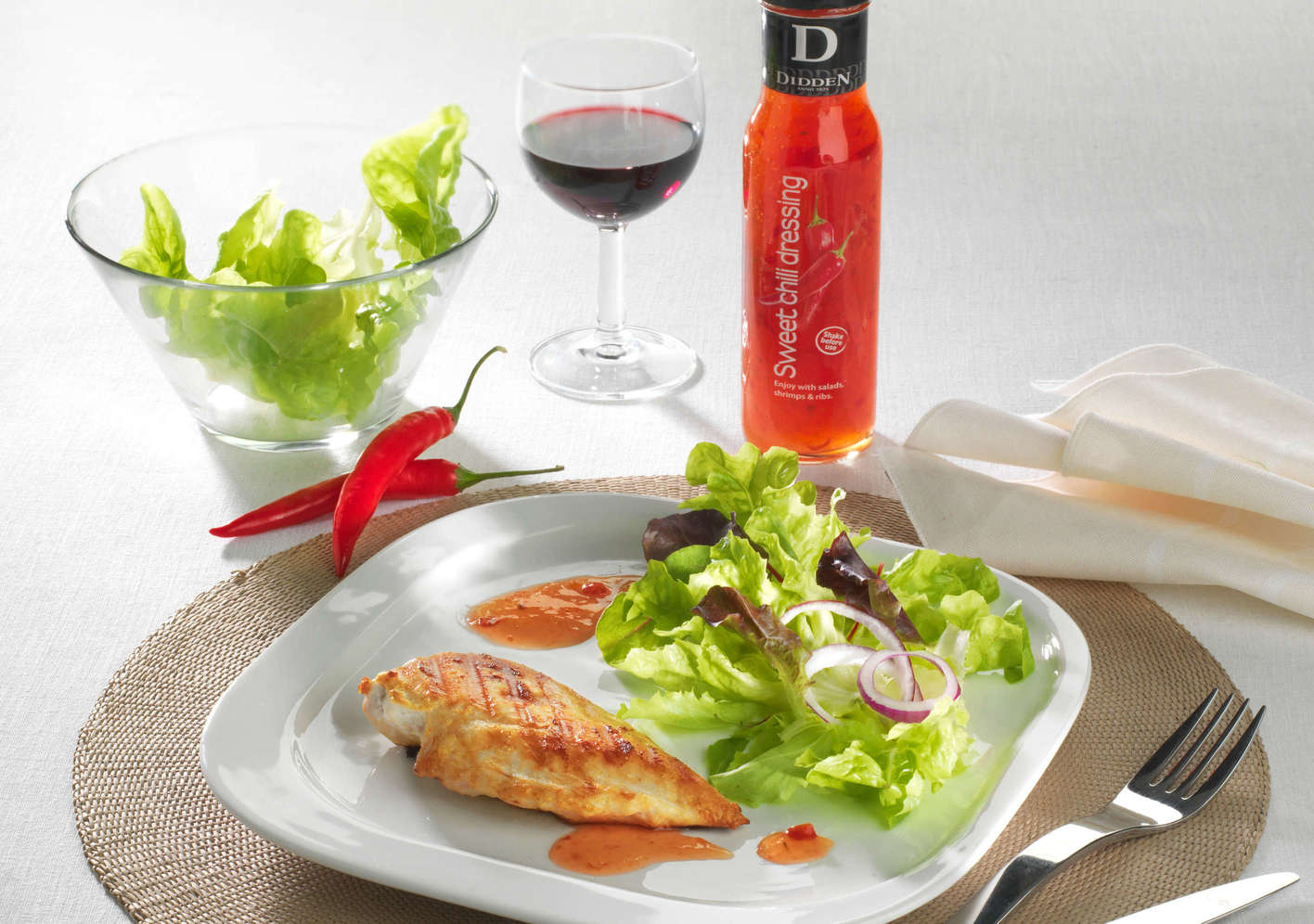 Blanc de poulet et Dressing Sweet Chili